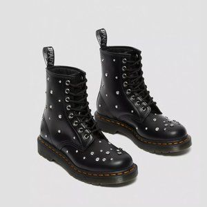 IN SEARCH OF 1460 Swarovski Leather Lace Up Boots Dr. Martens